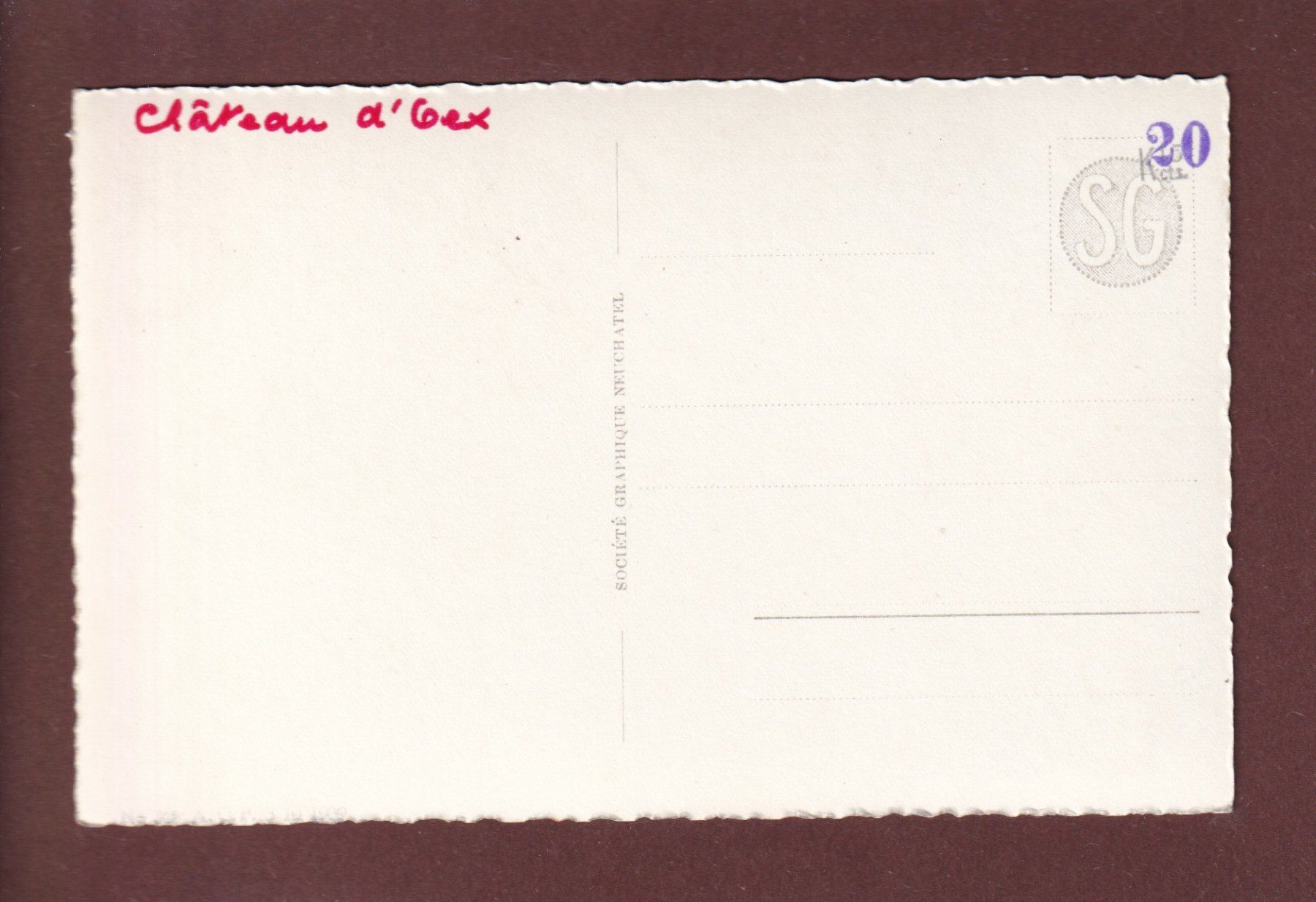 Cartoline postali: CHÂTEAU D'OEX - Dent de Corjon – Usato da Pully venduto da nicecards 1