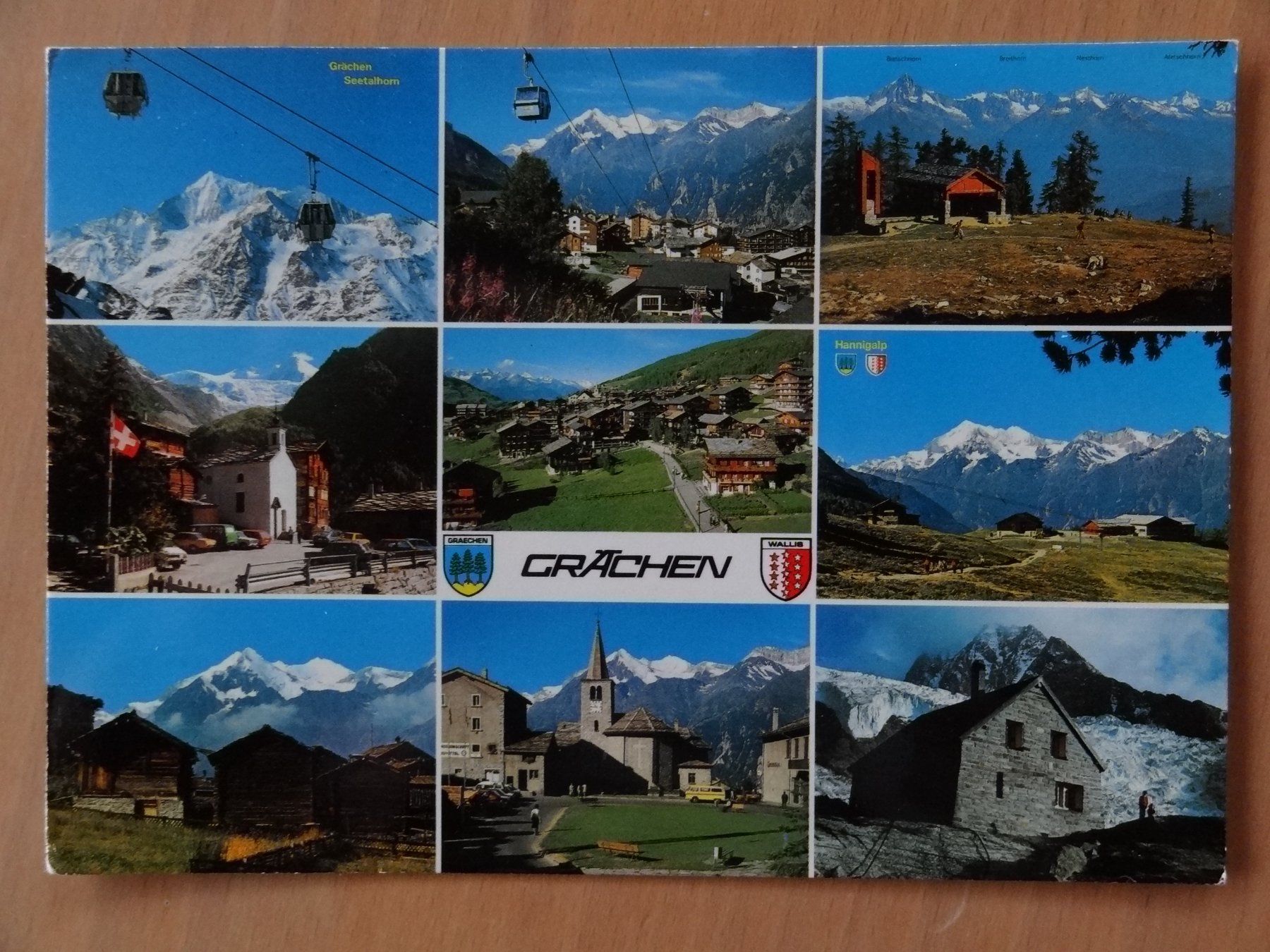 Cartoline postali: Grächen - Wallis - 1986 – Usato da St Léonard venduto da Riglin