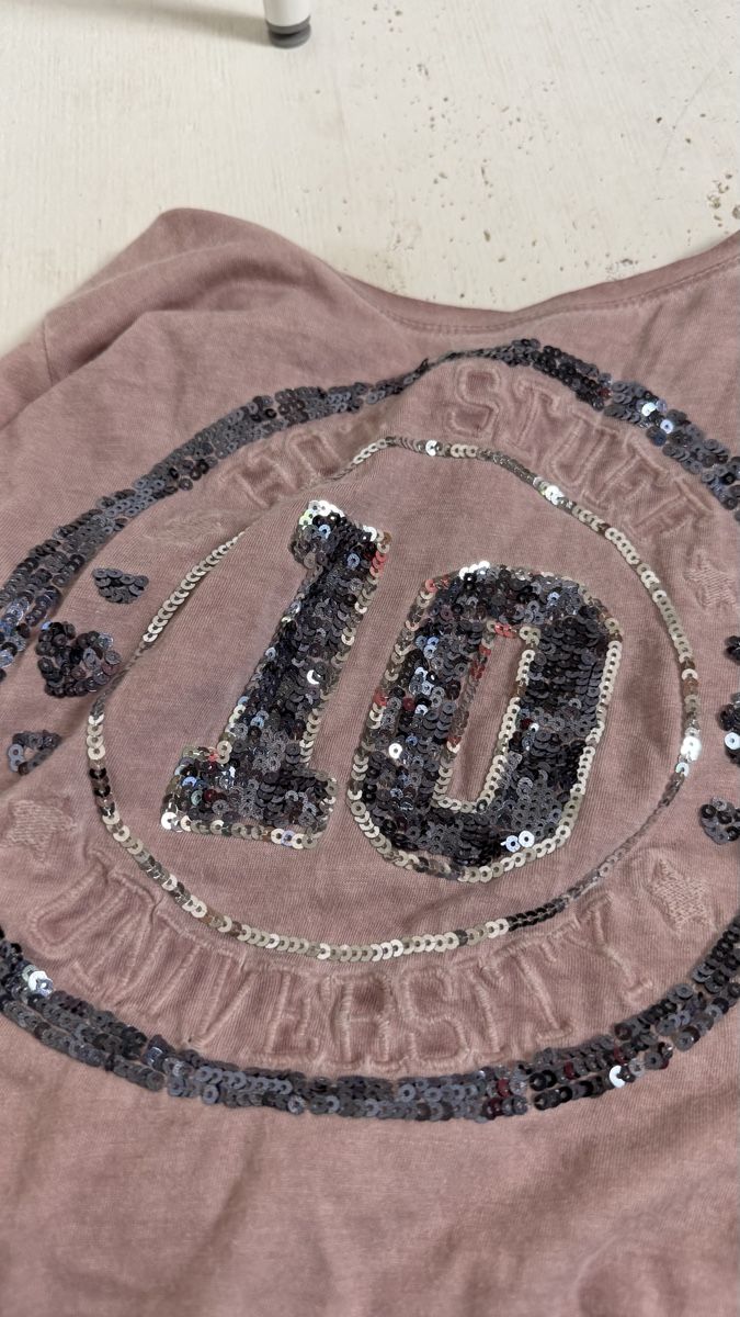 Tops: Pink longsleeve with sequins  – Gebraucht aus Knonau von Grapesvintage 1