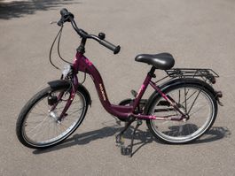 NOXON Kindervelo / Mädchenvelo 20 Zoll - mit Gepäckträger