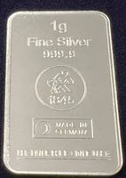 5x 1gr. Fine Silver 999.9 Silberbarren von Heimerle + Meule