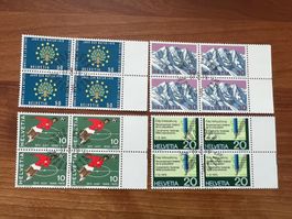 1970  CH Erstag gest.Viererblock mit Tab  (K160)