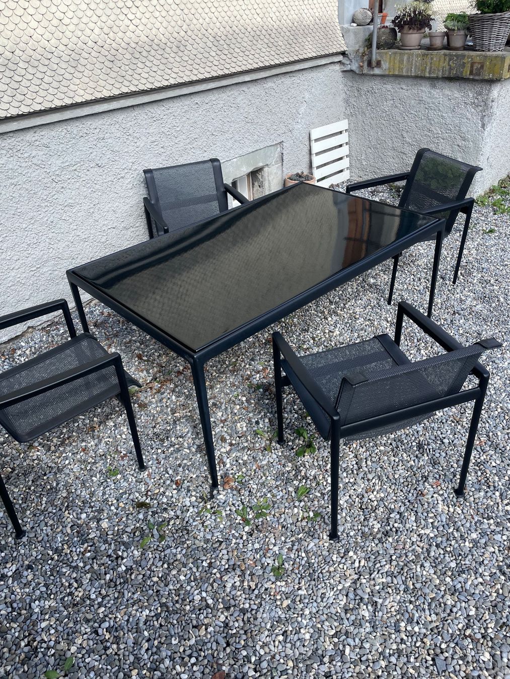 Knoll Set di tavolo e panche: Richard Schultz 1966 Gartenmöbel – Usato da Balgach venduto da anne_58 3