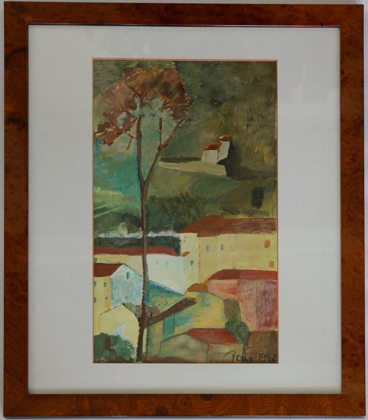 Dipinti: Dorfausschnitt in Hügellandschaft, Gouache – Usato da Hagenbuch ZH venduto da Consus 1