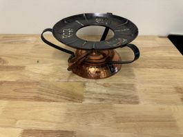 Rechaud Kupfer Campingkocher Vintage mit drei Teilen