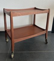 Vintage 1960er Teak Barwagen Opal
