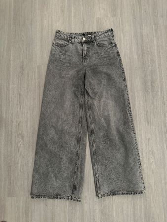 graue Wide Leg Jeans