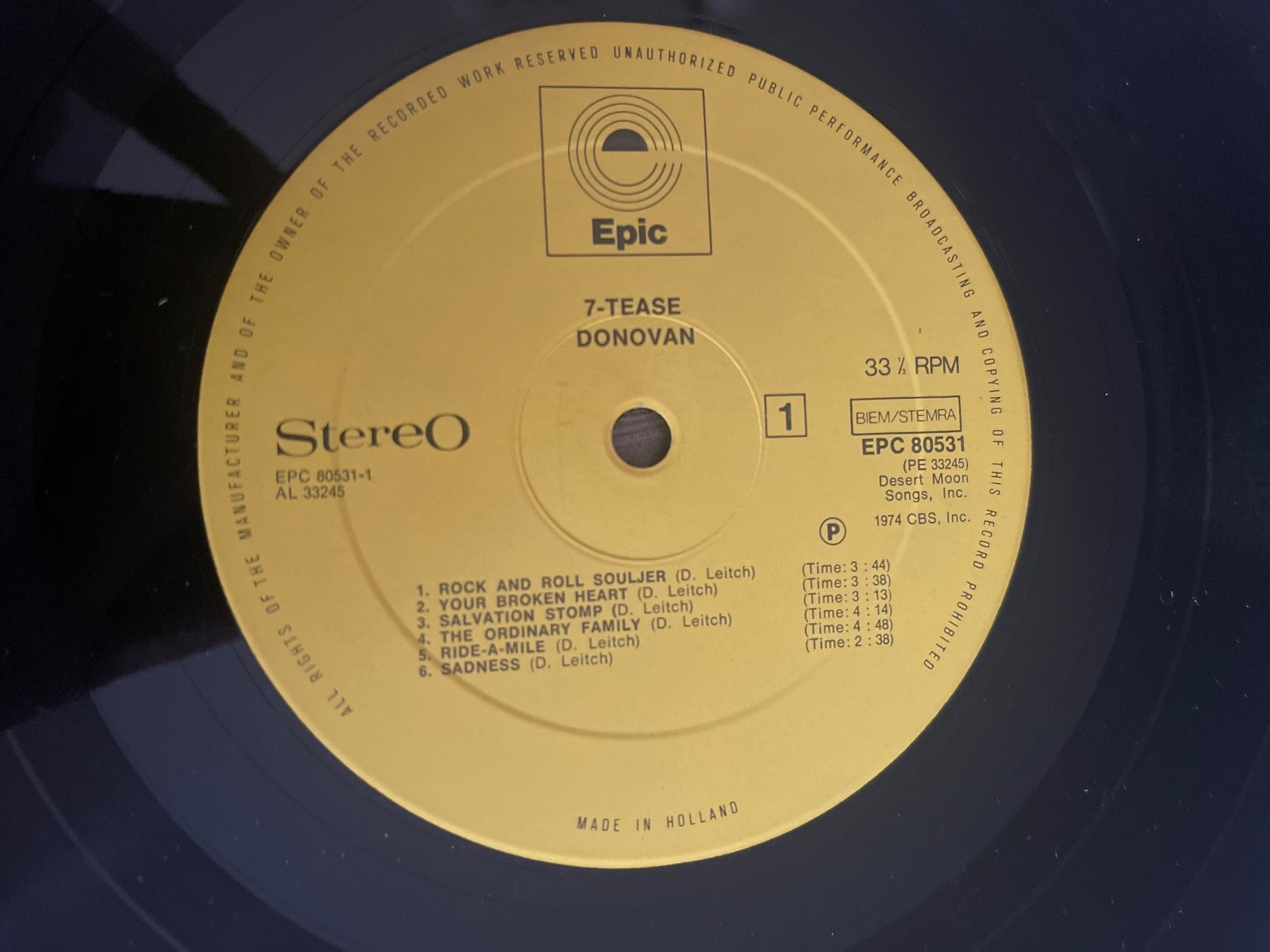 Dischi in vinile: A256/Donovan - 7-Tease – Usato da Frutigen venduto da Philippe_jsp 2