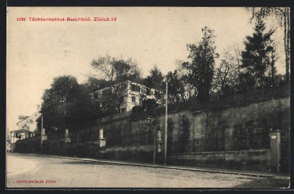 Cartoline postali: Zürich, Das Töchterinstitut Berchtold – Usato da Berlin venduto da bartko-reher
