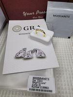 Bague argent avec diamants de moissanite de 0,5 ct GRA