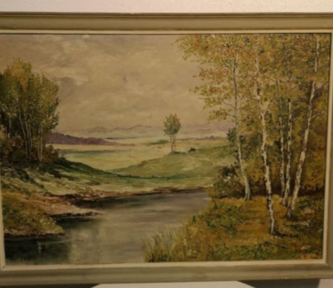 Dipinti: Ölgemälde (Herbstlandschaft) von E. Regli, 1962 – Usato da Bern venduto da Yunkom 1