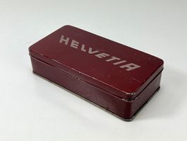 Antike Blechdose Helvetia Nähmaschine Bordeaux Rot Vintage