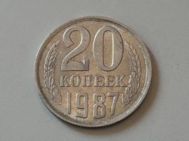 20 Copechi (Kopeks) dell'Unione Sovietica (URSS) 1987