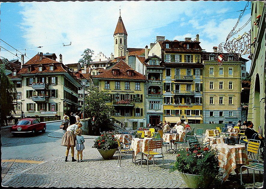 Cartes postales: THUN Freienhofplatz - Sinnebrücke - Auto – D'occasion à Jona par philajona