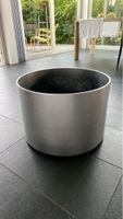 2 Stk. Blumentopf rund Kunststoff Silber 