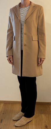 Max Mara Studio Wollmantel – 100 % Wolle – Grösse 38 – Beige