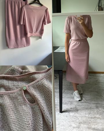 DAISY Set – Hellrosa – Grösse S/M – Neu mit Etikett