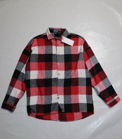 Camicia di flanella rossa taglia S, come nuova! Perfetta.