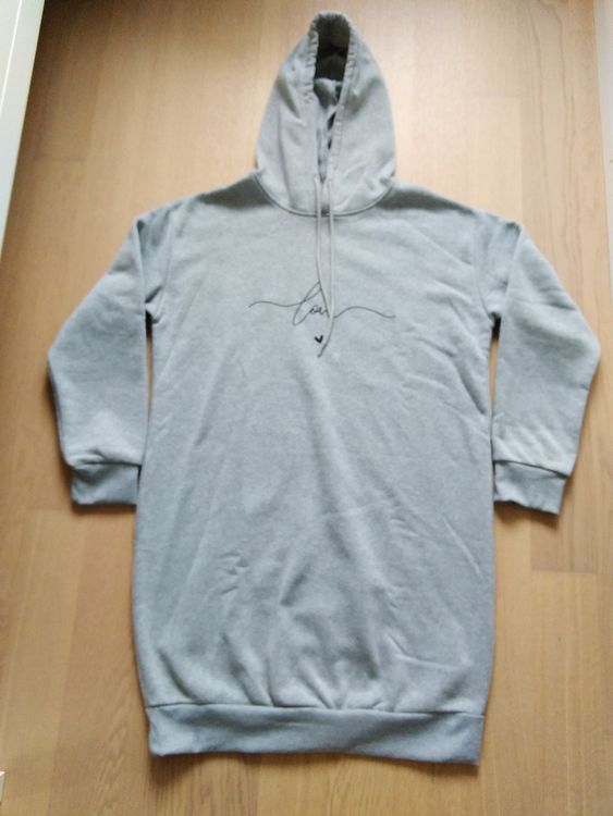 Damen Sweatkleid Oversized - Langer Hoodie Kapuzenkleid Mit Taschen