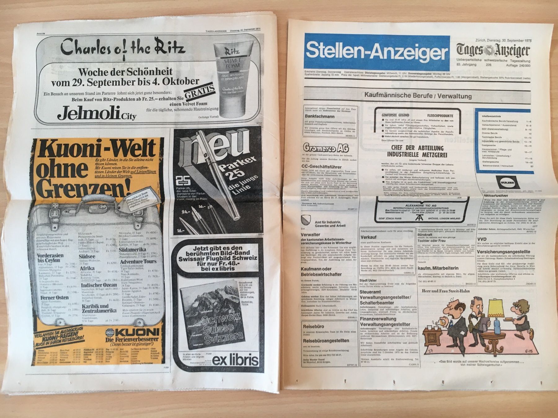 Zeitschriften & Magazine: Tagesanzeiger vom 30. September 1975 – Gebraucht aus Luzern von Jiggy_8898 9