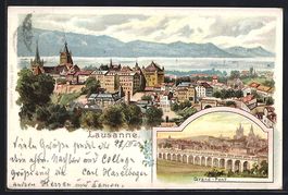 Litho Lausanne, Gesamtansicht, Grand-Pon