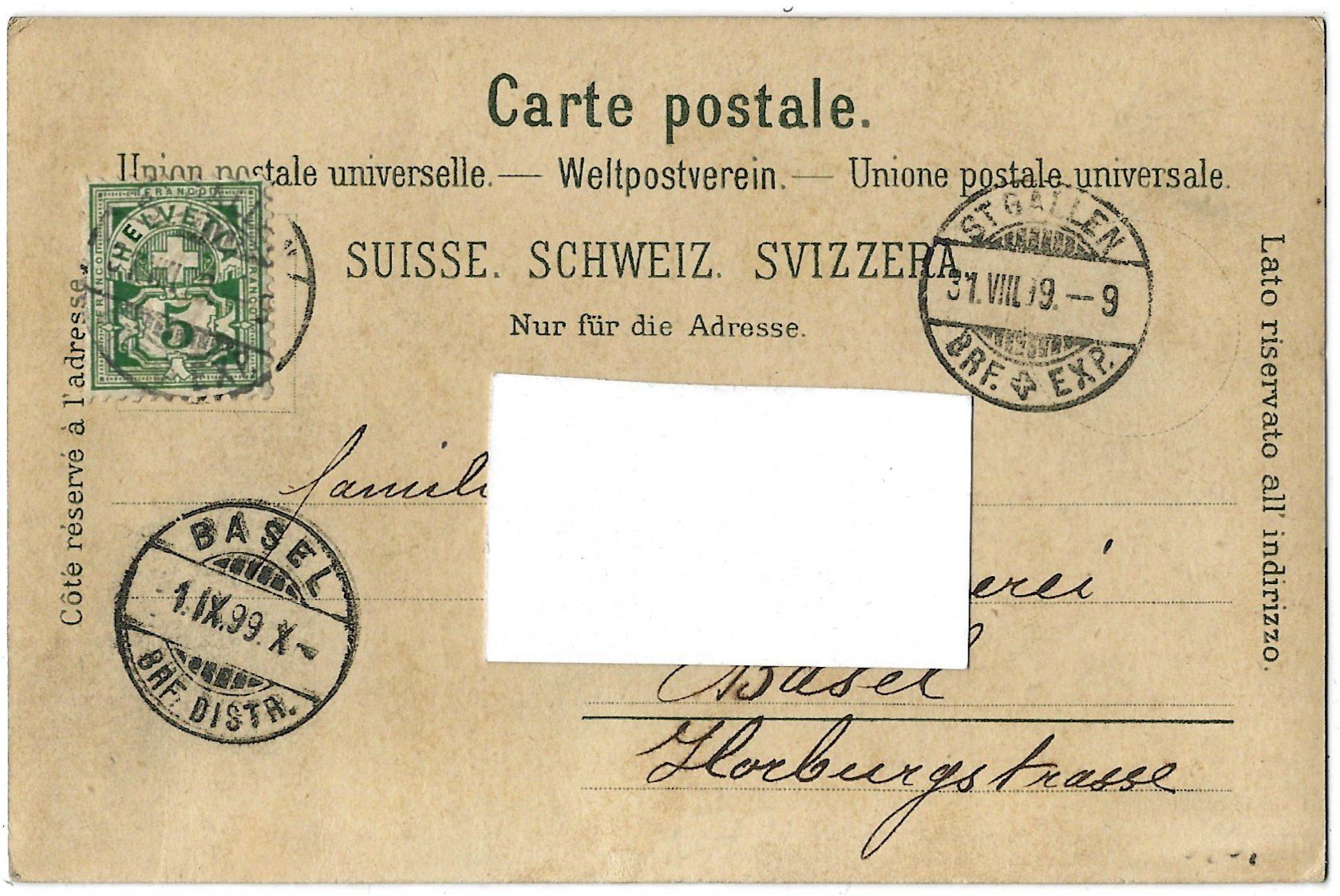 Ansichtskarten: 6202   St.Gallen, das Kloster im Mondschein. – Gebraucht aus Bütschwil von Jackson1A 1