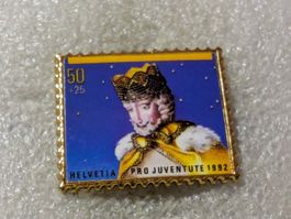 Ansteckpin 133: Pro Juventute Briefmarke Helvetia