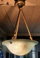 Antike Jugendstil Art Deco Alabaster Deckenlampe