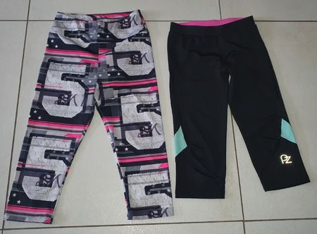 Lot de 2 leggings 3/4 sport taille 140