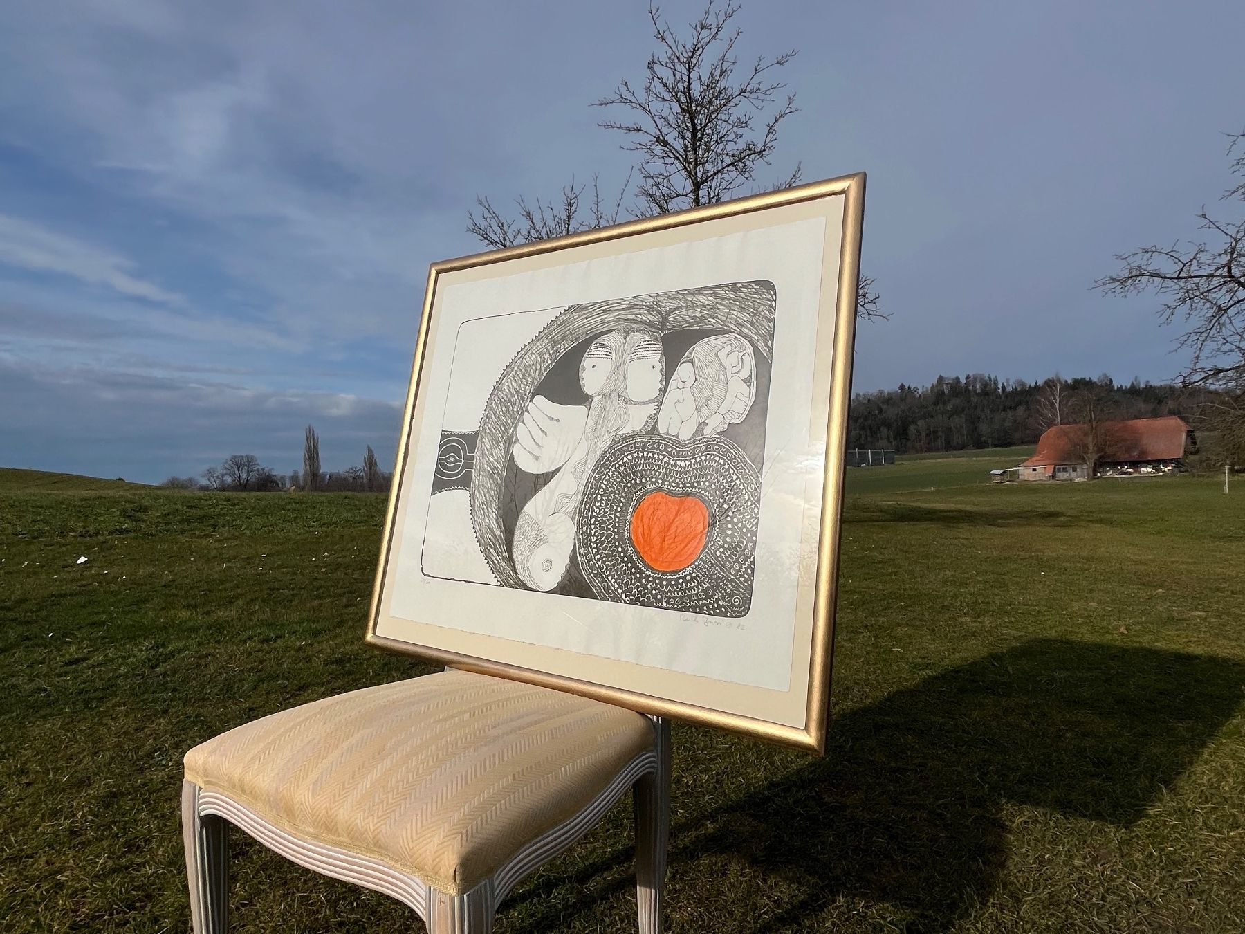 Grafica & Litografie: Bild mit Rahmen Ruth Burri 34/ 60 – Usato da Allmendingen b. BE venduto da juair 2