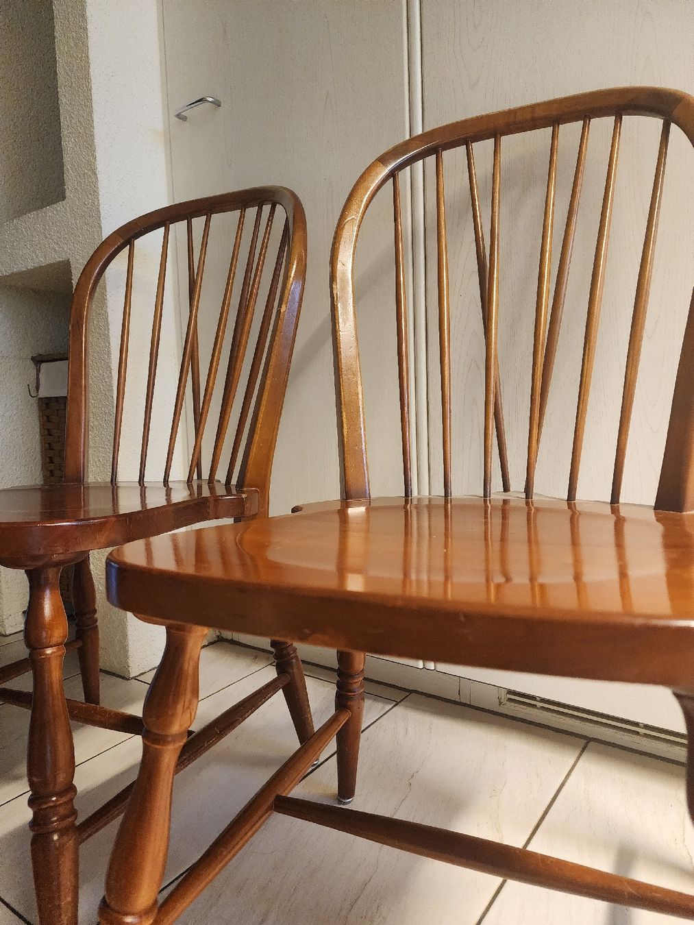Sedie: 2 charmante Vintage-Holzstühle  – Usato da Berneck venduto da erato6 2