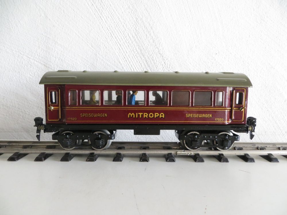 Wagon-Restaurant Märklin 1752/0 MITROPA – Rouge, Éclairé, Boîte D'origine (1934-39)