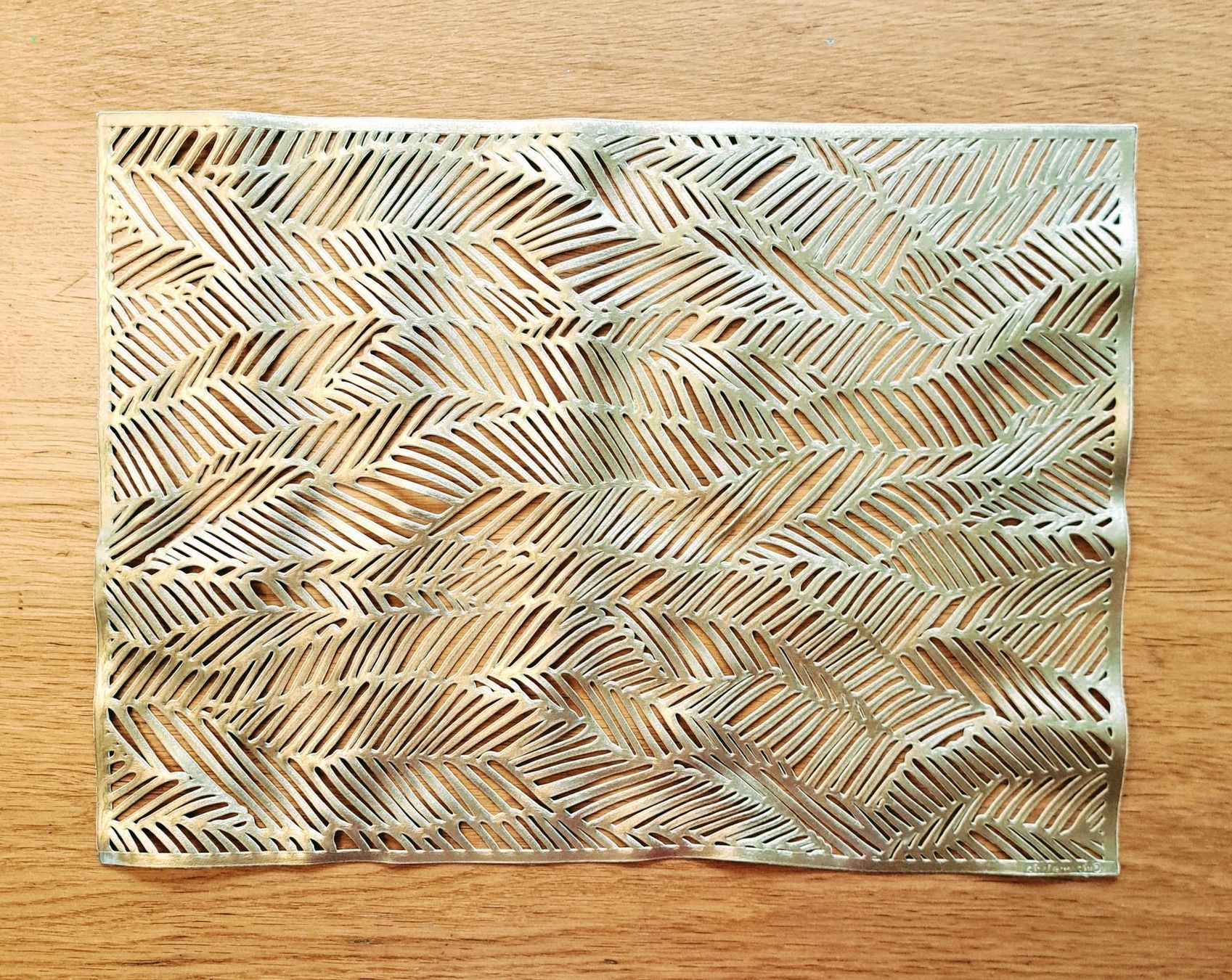 Set di tavolo e panche: Tischset Gold von Chilewich – Nuovo (secondo la descrizione) da Wangs venduto da Soda_95 1