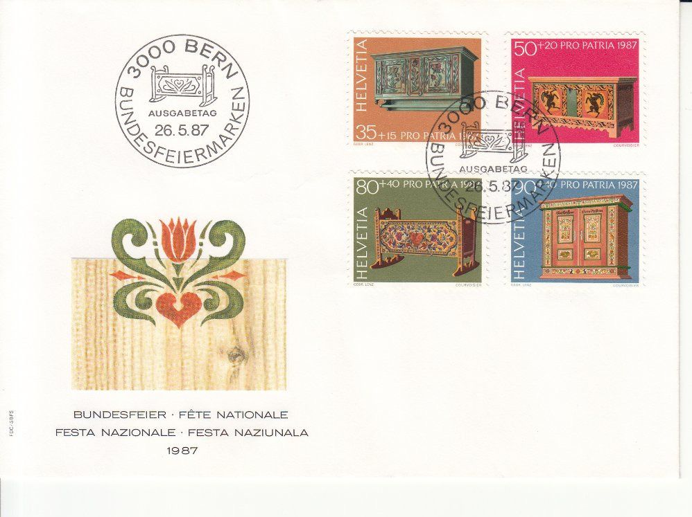 Tutti i francobolli: SBK B215 - B218 FDC – Usato da Bürglen TG venduto da StampGraf