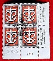 TAG SCHWEIZER SPENDE KRIEGSGESCHÄDIGTE W 20 VIERERBLOCK 1945