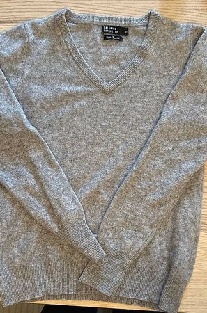 Kaschmirpullover Damen hellgrau Grösse S