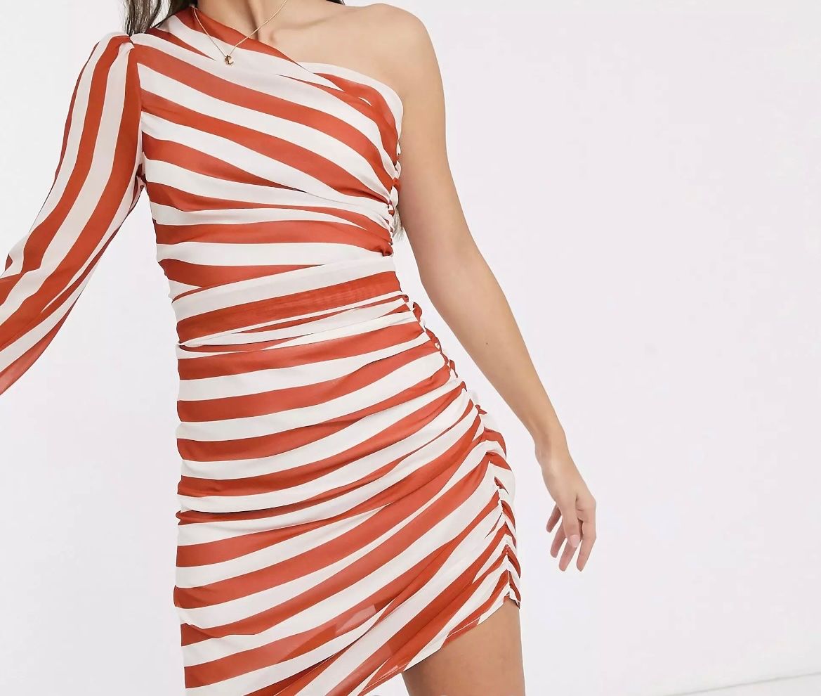 Kleider: Kleid Gr 38 gestreift asymmetrisch – Gebraucht aus Zürich von aha_v2zt