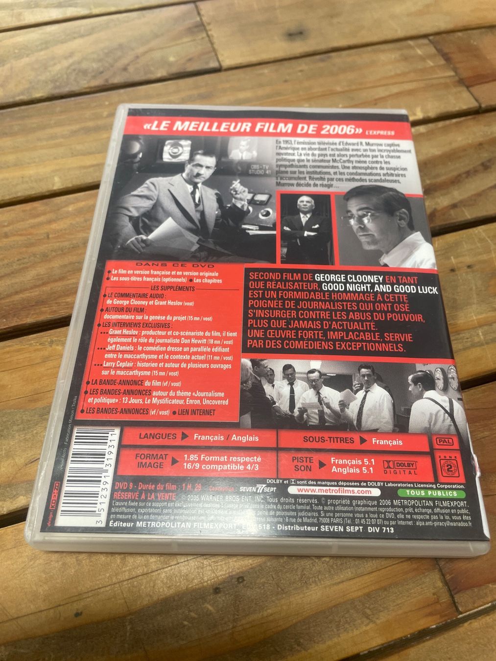 Tous les DVDs: DVD good nihgt and good luck – D'occasion à moudon par faucheur2 1