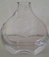 Sehr schöne Kristall-Vase aus Frankreich, signiert HK
