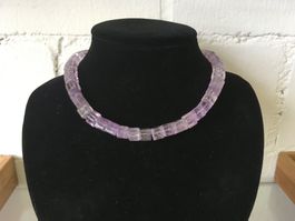 AMETHYST KETTENSTRANG WÜRFEL 8 x 8 x 8mm / LÄNGE 35,5cm