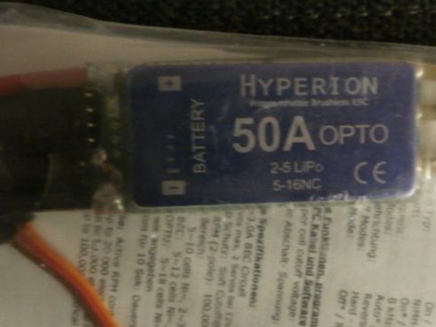 Hyperion Modellismo RC: Hyperion 50A Opto Brushless-Regler – Nuovo e nell'imballaggio originale da Würenlingen venduto da Delfinli1