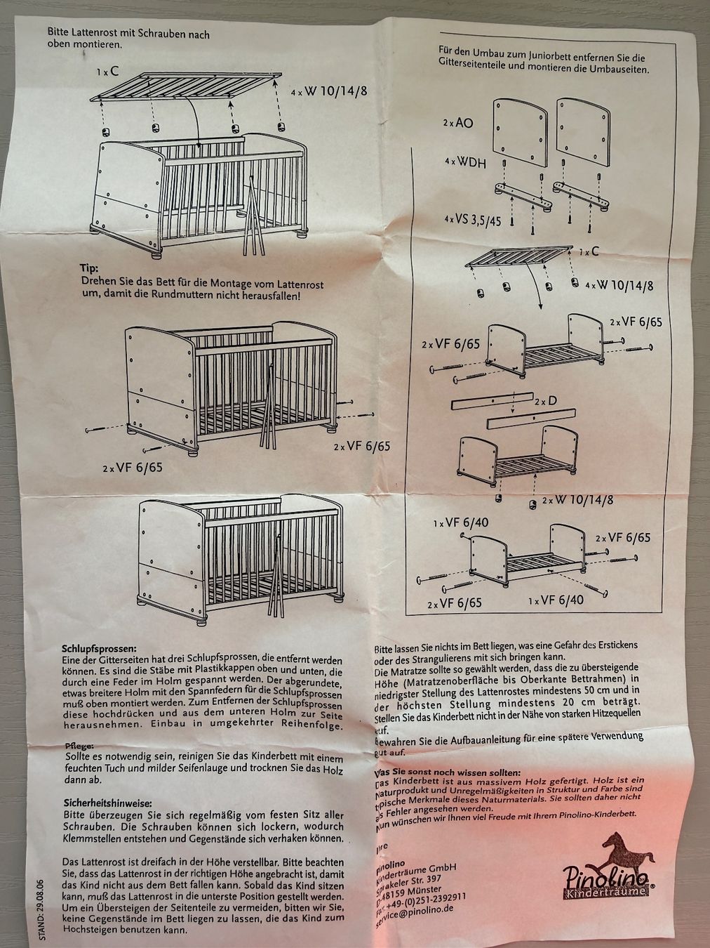 Pinolino Betten: Baby-/Kinderbett Pinolino "David" – Gebraucht aus Stansstad von Froileinzart 7
