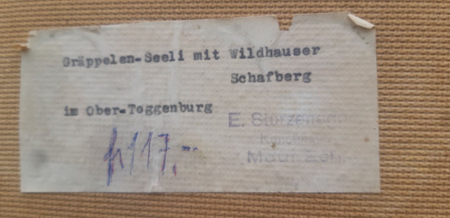 Dipinti: Bild E. Sturzenegger  Gräppelen - Seeli – Usato da Wolfhalden venduto da Quiria68 3