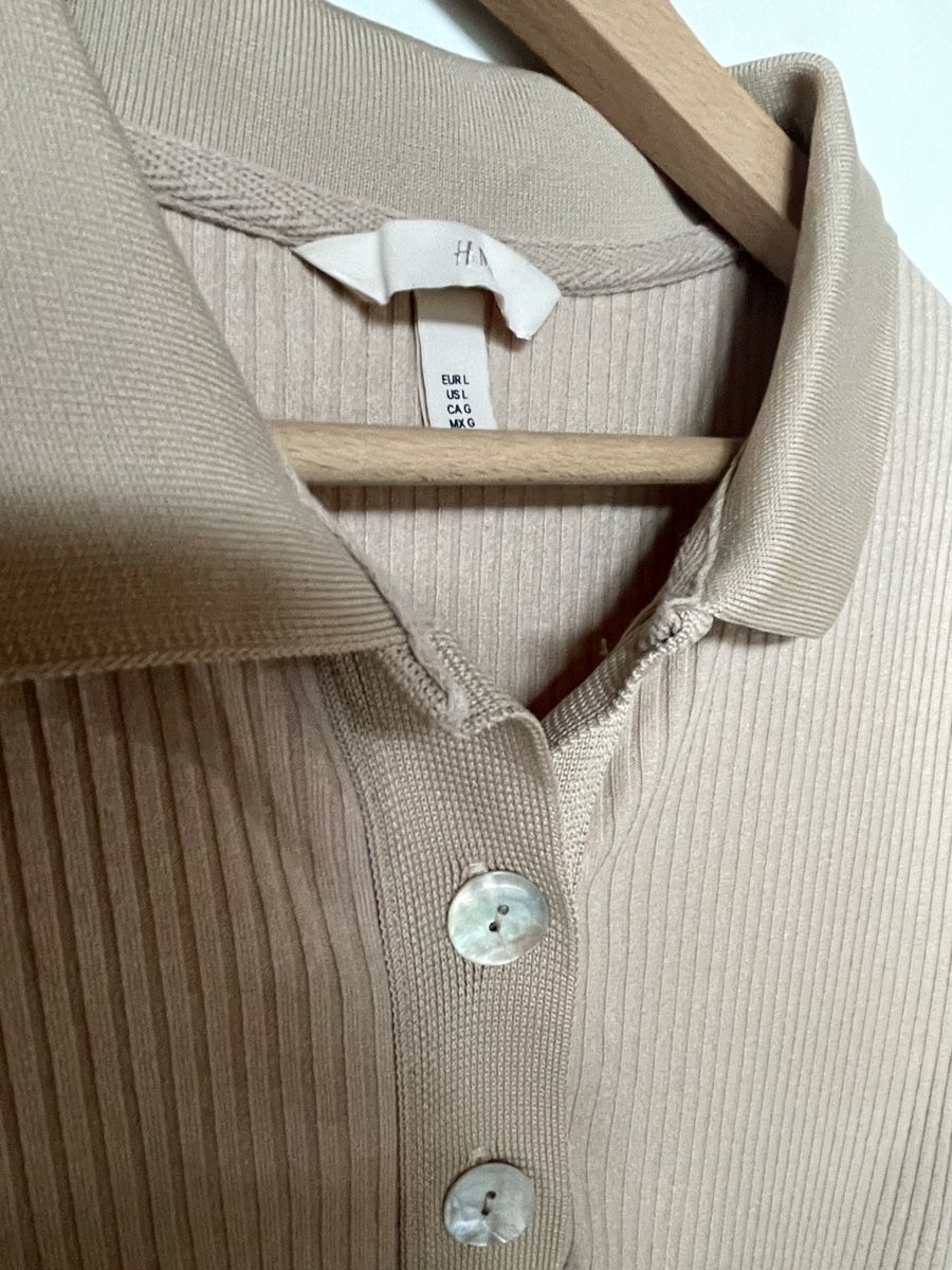 H&M Vestiti: Kleid H&M Gr. L, Beige, tailliert Stretch – Usato da Münsingen venduto da Secondhand89 1