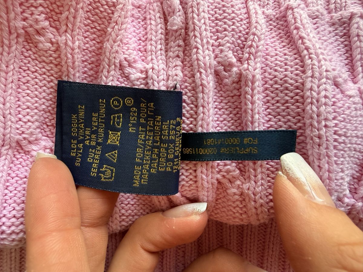 Ralph Lauren Maglioni & Felpe: Ralph Lauren Pullover rosa Zopfmuster S v Ausschnitt  – Usato da Staad SG venduto da Chirrari 4