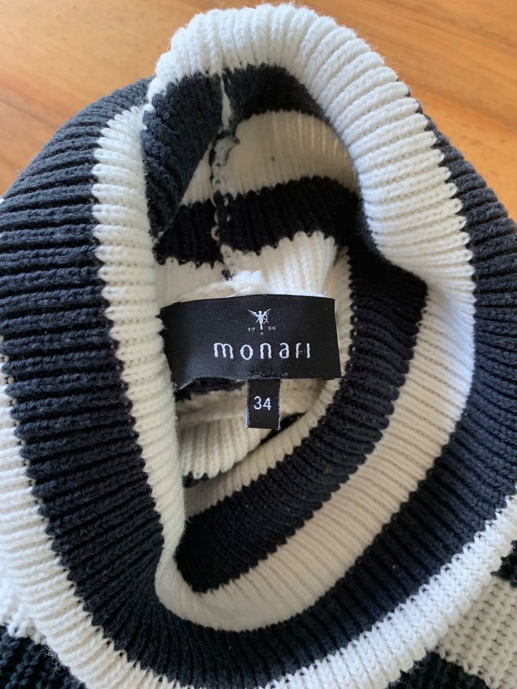 Monari Maglioni & Felpe: Monari edel Strickpullover Streifen, Rollkragen 34 Oversize – Nuovo (secondo la descrizione) da Meiringen venduto da littlered-ridinghood 3
