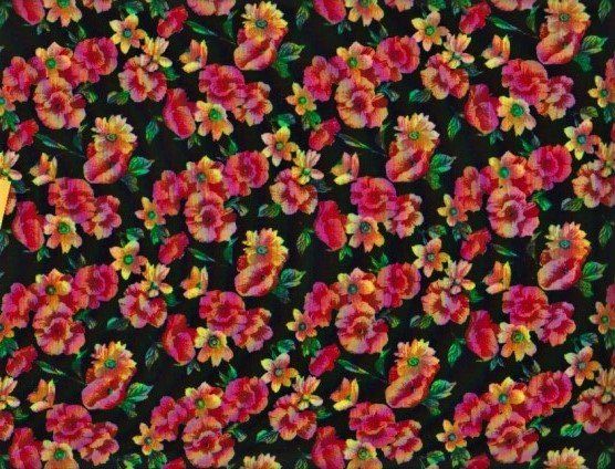 Stoffe: Baumwollstoff 50  x  140 cm  bunte Blumen – Neu (gemäss Beschreibung) aus Basel von Happybaer