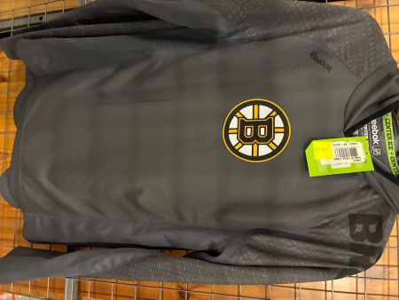 Boston Bruins Reebok Hoodie, Grau, Grösse S, Neu mit Etikett
