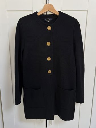 Schwarzer Pullover Cardigan Gr. 38 Royal Mer Bretagne
