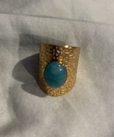 Bague pierre bleue taille réglable